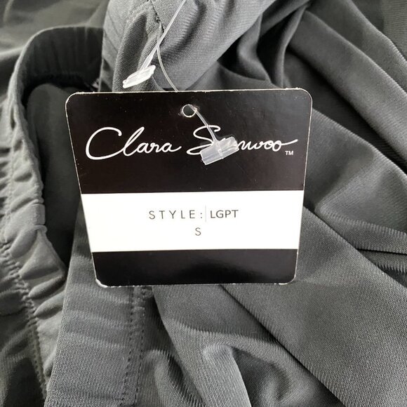 Clara Sun Woo Leggings Pants Gray Solid Polyester Blend NWT Women's Small Flawed - Picture 10 of 10